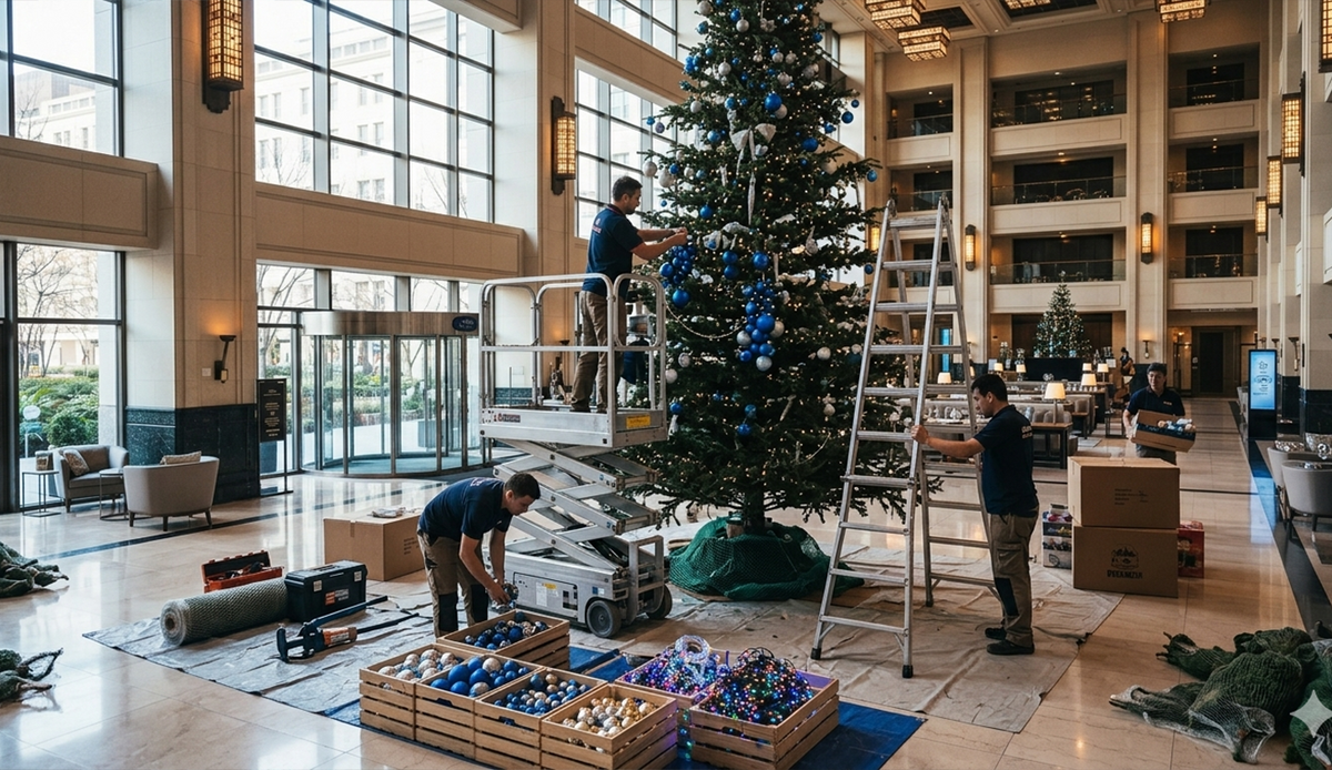 Décoration de Noël en entreprise en Belgique : créer une ambiance festive et impactante