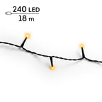 Blanc chaud - Guirlande LED Basic 18 m - 240 led, la guirlande seule sur fond blanc