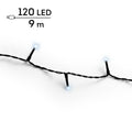 Blanc froid - Guirlande LED Basic 9 m - 120 led, la guirlande seule sur fond blanc