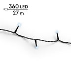 Blanc froid - Guirlande LED Basic 27 m - 360 led, la guirlande seule sur fond blanc