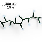 Blanc froid - Guirlande LED Compact 7,5 m - 350 led, la guirlande seule sur fond blanc