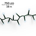Koel wit - LED-lichtslinger Compact 16 m - 750 leds, de slinger alleen op een witte achtergrond