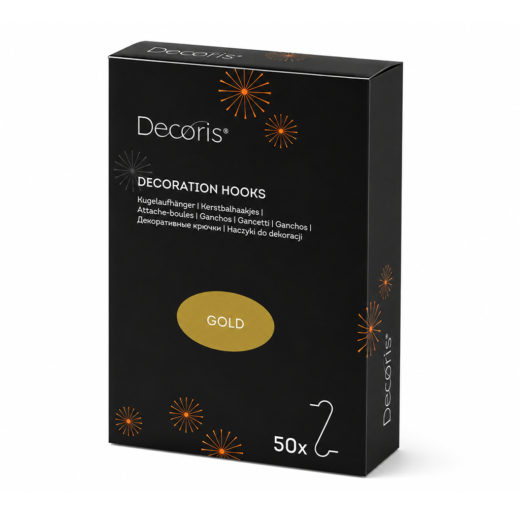 Doré - Attache boules de Noël, la boîte de 50 attaches