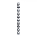 Argent - 10 boules de Noël 6 cm (Incassable), dans son emballage transparent