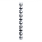 Argent - 10 boules de Noël 6 cm (Incassable), dans son emballage transparent
