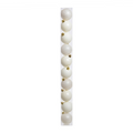 Blanc - 10 boules de Noël 6 cm (Incassable), dans son emballage transparent