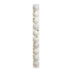Blanc - 10 boules de Noël 6 cm (Incassable), dans son emballage transparent