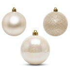 Pearl - 10 boules de Noël 6 cm (Incassable), hors emballage, chaque finition visible