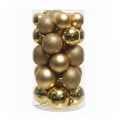 Doré - 30 boules de Noël Mix (Incassable), dans son emballage transparent