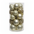 Pearl - 30 boules de Noël Mix (Incassable), dans son emballage transparent
