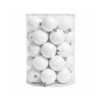 Blanc - 34 boules de Noël 8 cm (Incassable), dans son emballage transparent