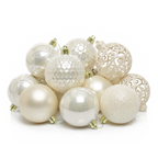 Pearl - 37 boules de Noël 6 cm (Incassable), hors emballage, présentées en groupe