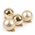 Pearl - 4 boules de Noël 10 cm (Incassable), hors emballage, présentées en groupe