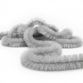 Argent - Guirlande de Noël classique 2,70 m, enroulée sur fond blanc