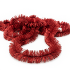 Rouge - Guirlande de Noël classique 2,70 m, enroulée sur fond blanc