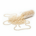 Pearl - Kerstslinger met parels 10 m, op een witte achtergrond