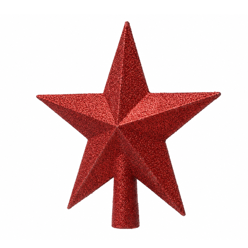 Rouge - Pointe étoile 19 cm (Incassable), hors emballage, sur fond blanc