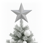 Wit - Sterpiek 19 cm (Onbreekbaar), op de top van een versierde kerstboom