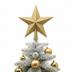Goud - Sterpiek 19 cm (Onbreekbaar), op de top van een versierde kerstboom